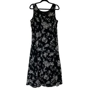 Coldwater Creek Sleeveless Floral Fit & Flare Dress | XL | Reversible